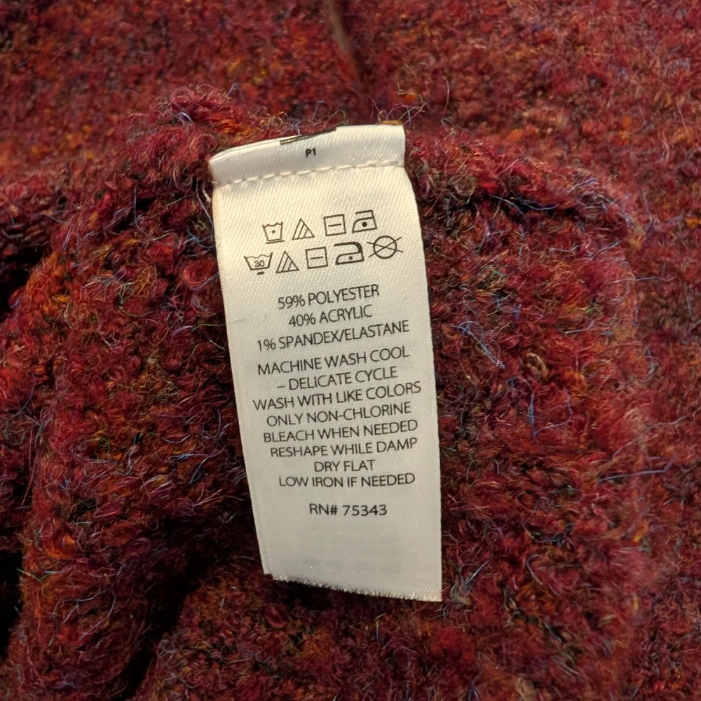 Tahari Woman's Maroon Turtleneck Sweater - Picture 4 of 4